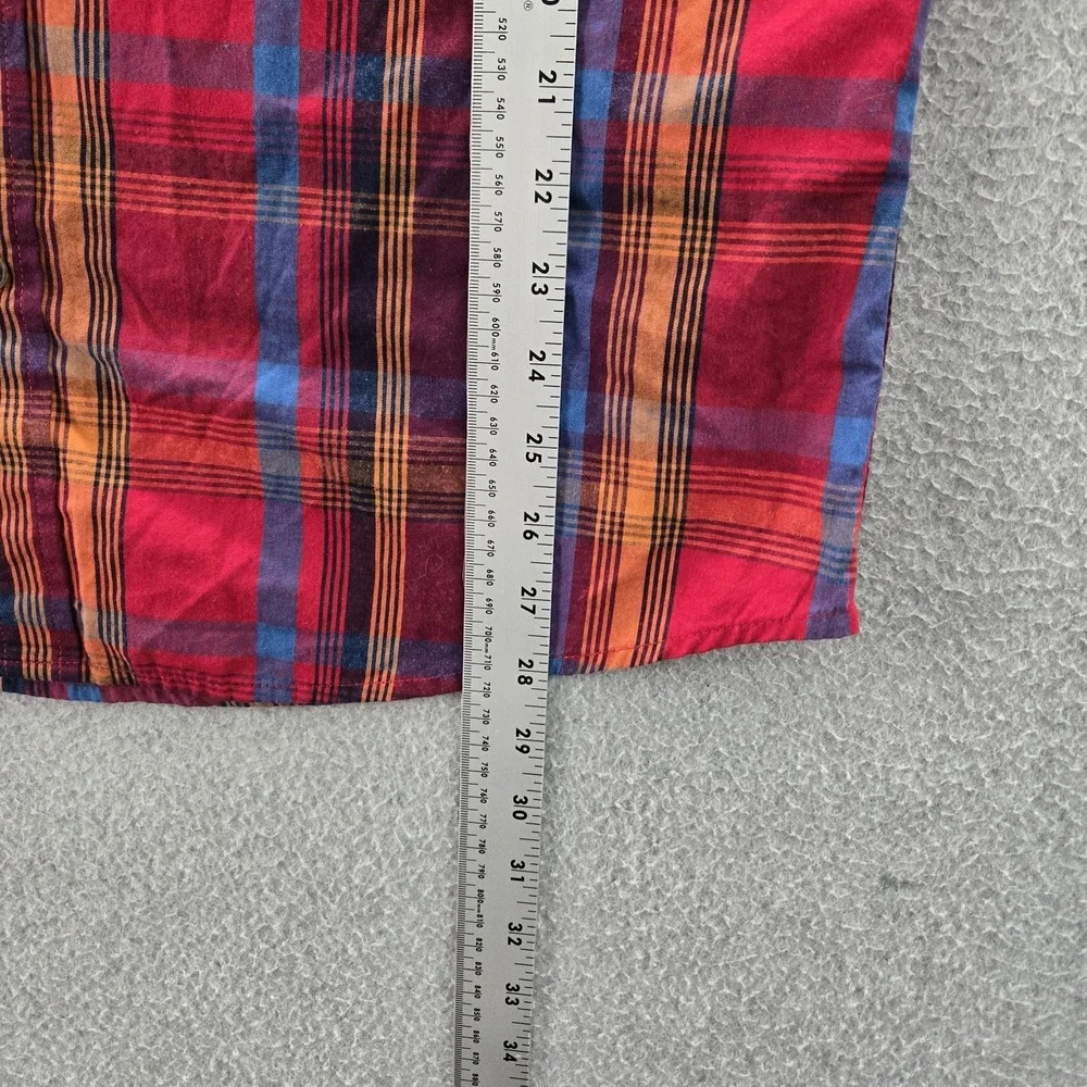 Levi's‎ 13GM2137 Men Button Up Shirt M Red Plaid Long Sleeve Grunge